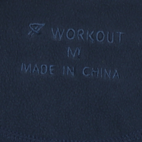 Workout Men’s Blue Fleece 1/4 Zip Pullover Sweatshirt Size M