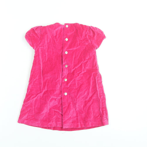 Peanuts Snoopy Girls Pink Velvet A-Line Dress 12 Months