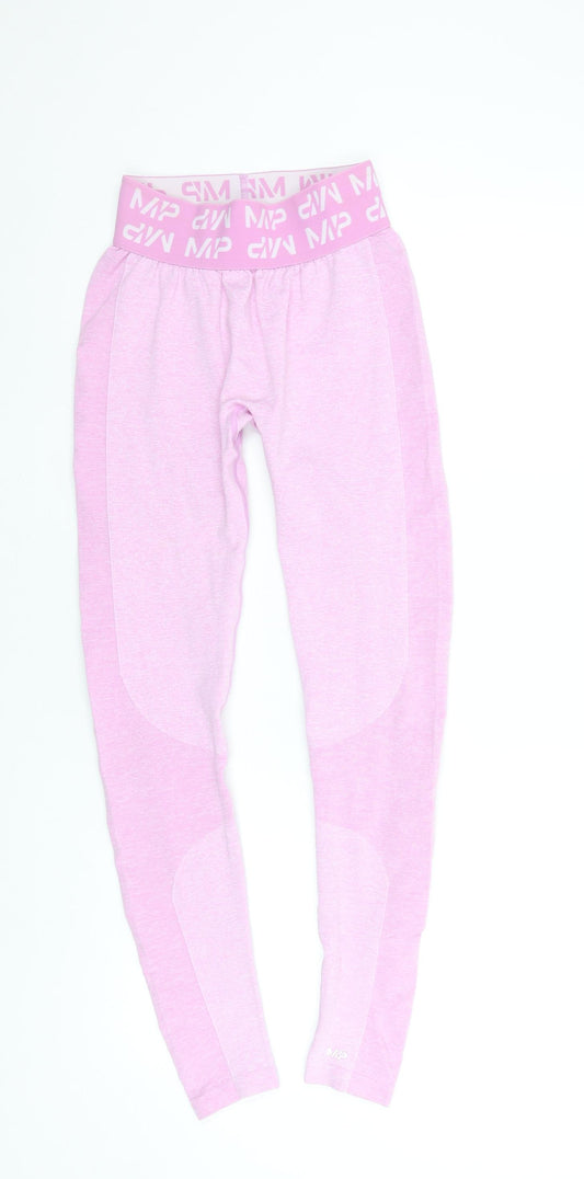 MP Women Pink Seamless Leggings Size S High Waist Gymwear