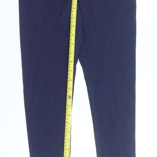 Puma Women Blue Cotton Stretch Sports Leggings Size S