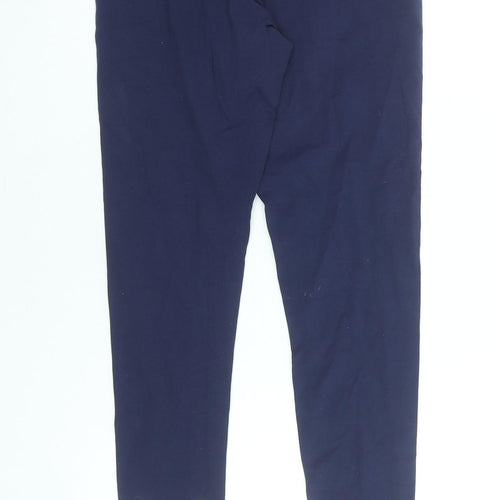 Puma Women Blue Cotton Stretch Sports Leggings Size S