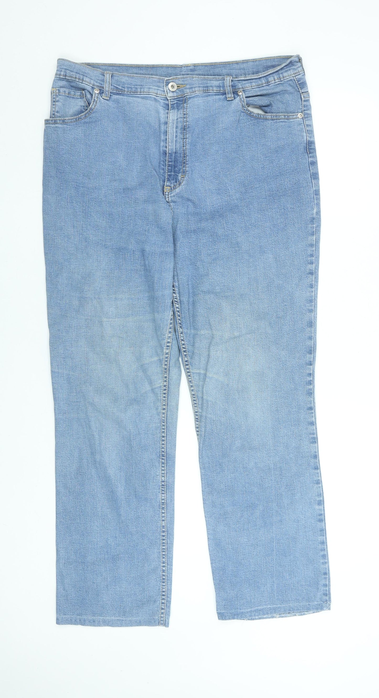 Marks and Spencer Women’s Blue Straight Leg Jeans Size 18 Regular Fit