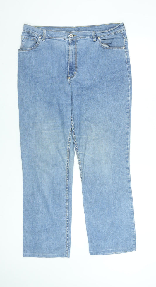 Marks and Spencer Women’s Blue Straight Leg Jeans Size 18 Regular Fit