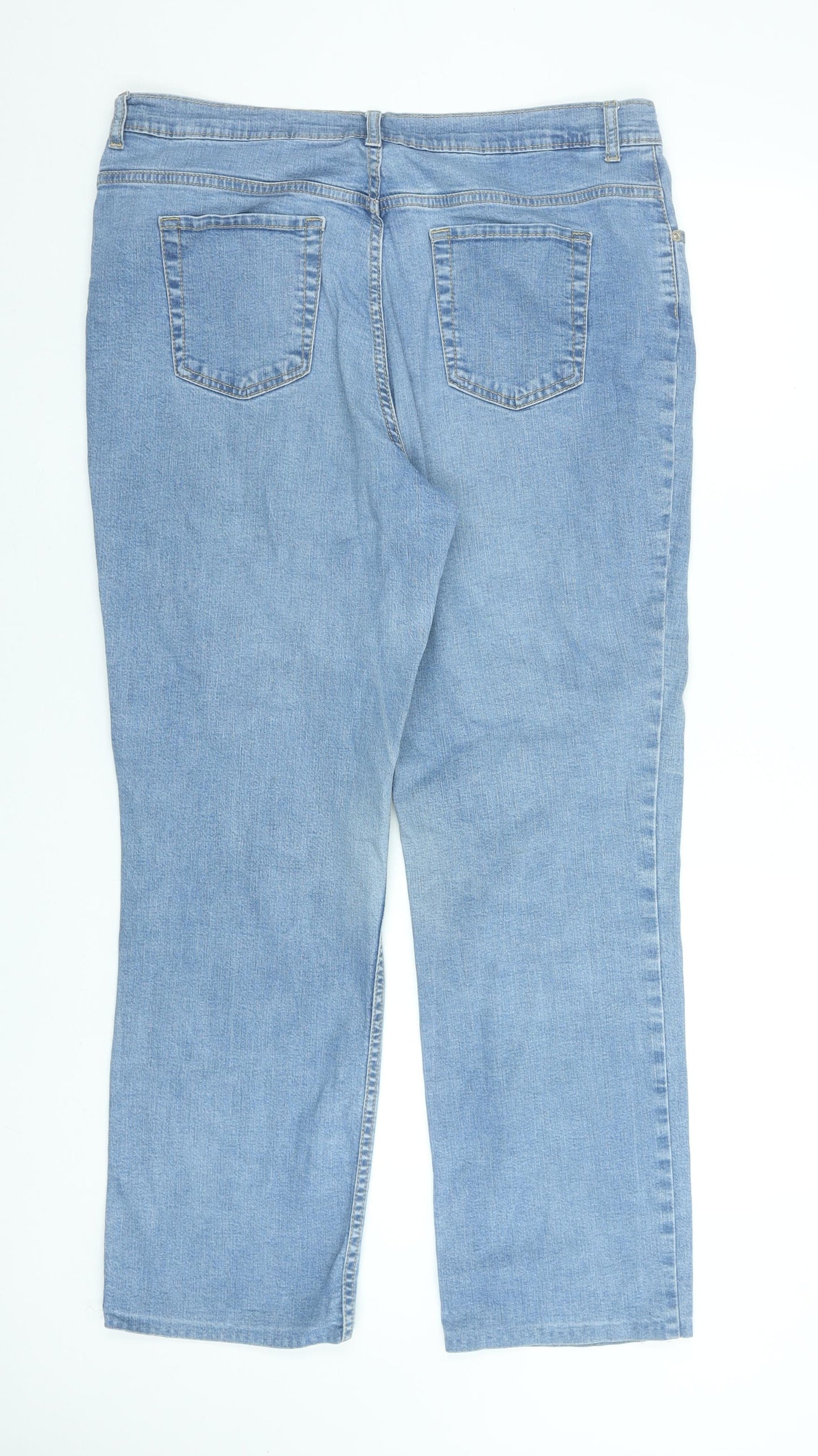 Marks and Spencer Women’s Blue Straight Leg Jeans Size 18 Regular Fit