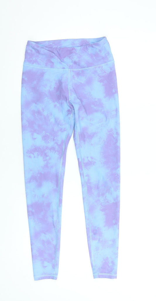 ONLY PLAY Womens Multicoloured Tie Dye Leggings Small Slim Fit