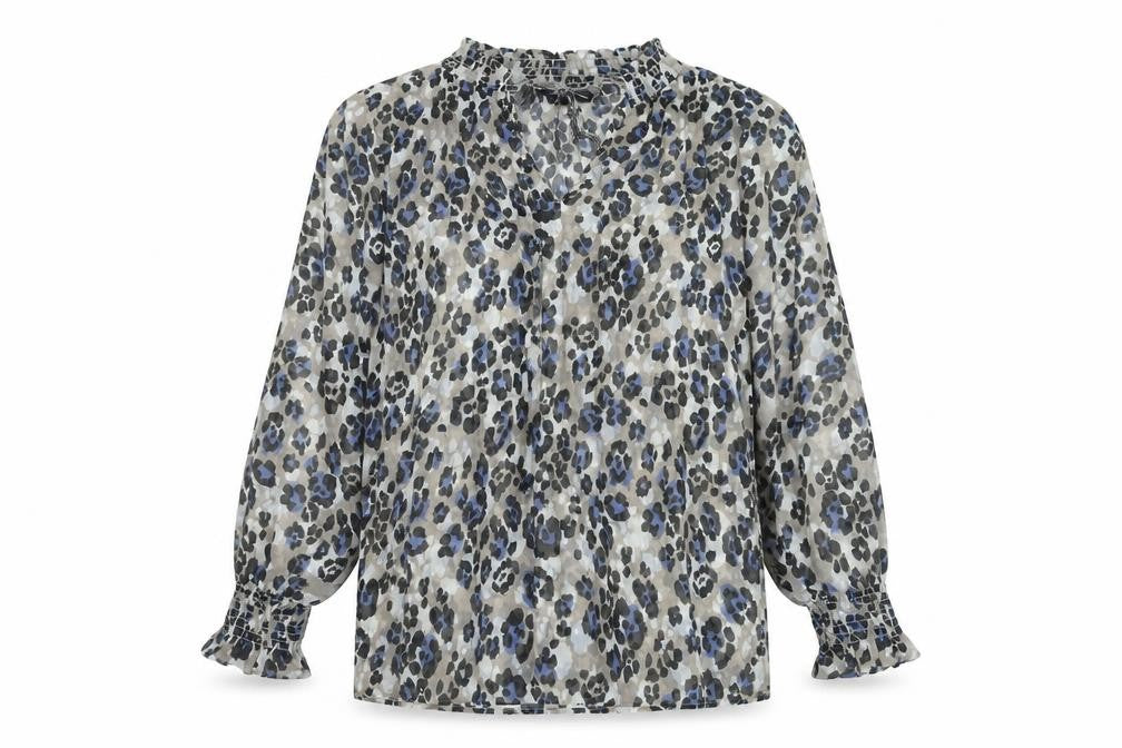 Marks and Spencer Women’s Brown Animal Print Chiffon Blouse Size 16