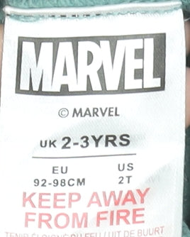 Marvel Boys Green Hulk Jogger Trousers 2-3 Years Cotton Blend Elastic Waist