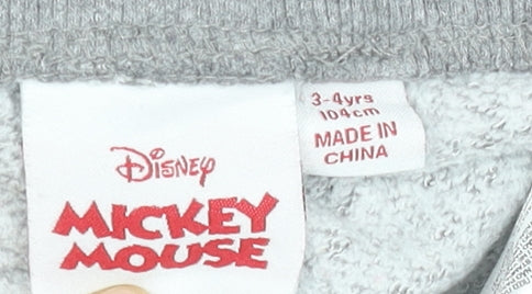 Disney Boys Grey Mickey Mouse Sweatpants 3-4 Years Jogger Trousers