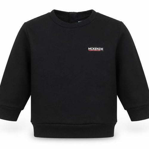 McKenzie Unisex Baby Black Crew Neck Long Sleeve Basic T-Shirt 18-24 Months