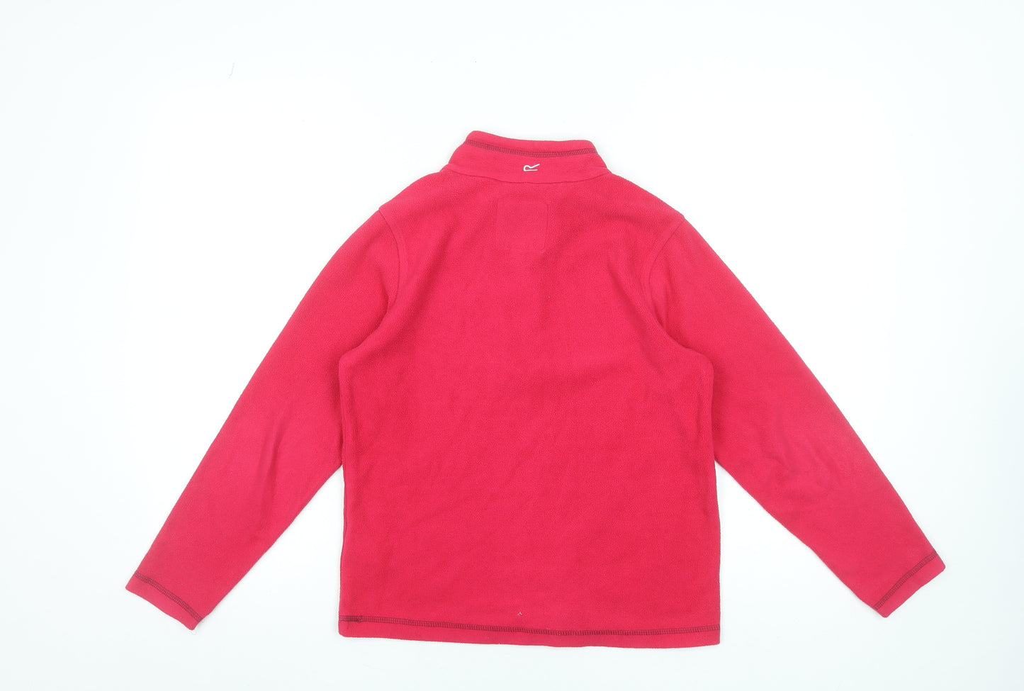 Regatta Girls Red Fleece 1/4 Zip Pullover Sweatshirt 11-12 Years