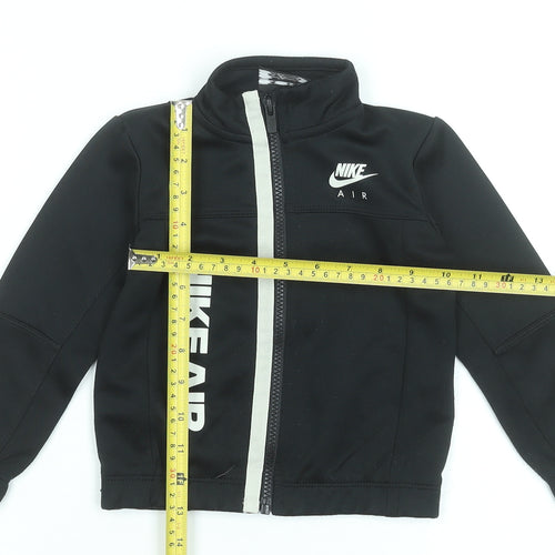 Nike Boys Black Polyester Track Jacket 2 Years Full Zip Sportswear