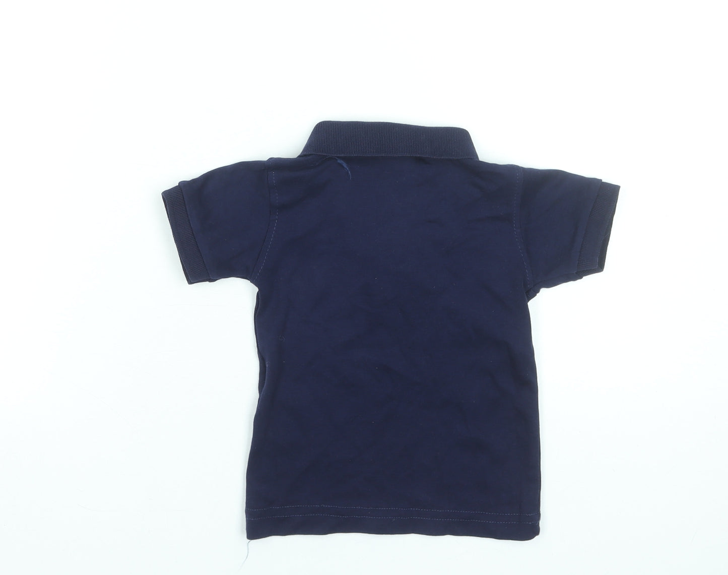 Lacoste Boys Blue Mickey Mouse Polo Shirt 2 Years Short Sleeve Cotton