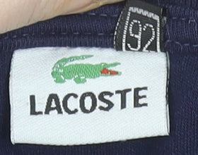 Lacoste Boys Blue Mickey Mouse Polo Shirt 2 Years Short Sleeve Cotton