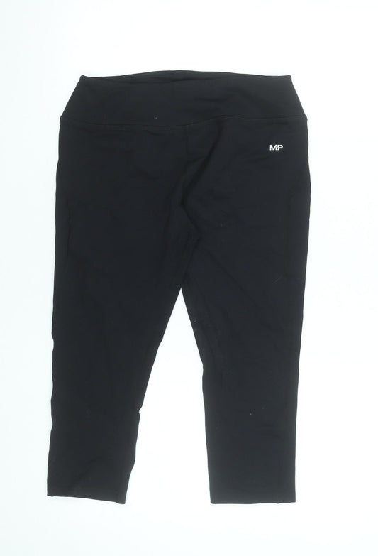 MP Womens Black Capri Leggings Size L Moisture Wicking Activewear