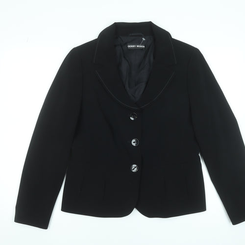 Gerry Weber Women's Black Size 14 Classic Blazer Jacket