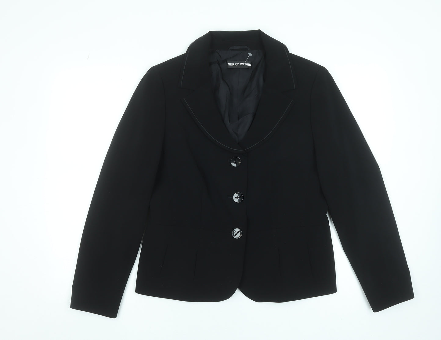 Gerry Weber Women's Black Size 14 Classic Blazer Jacket