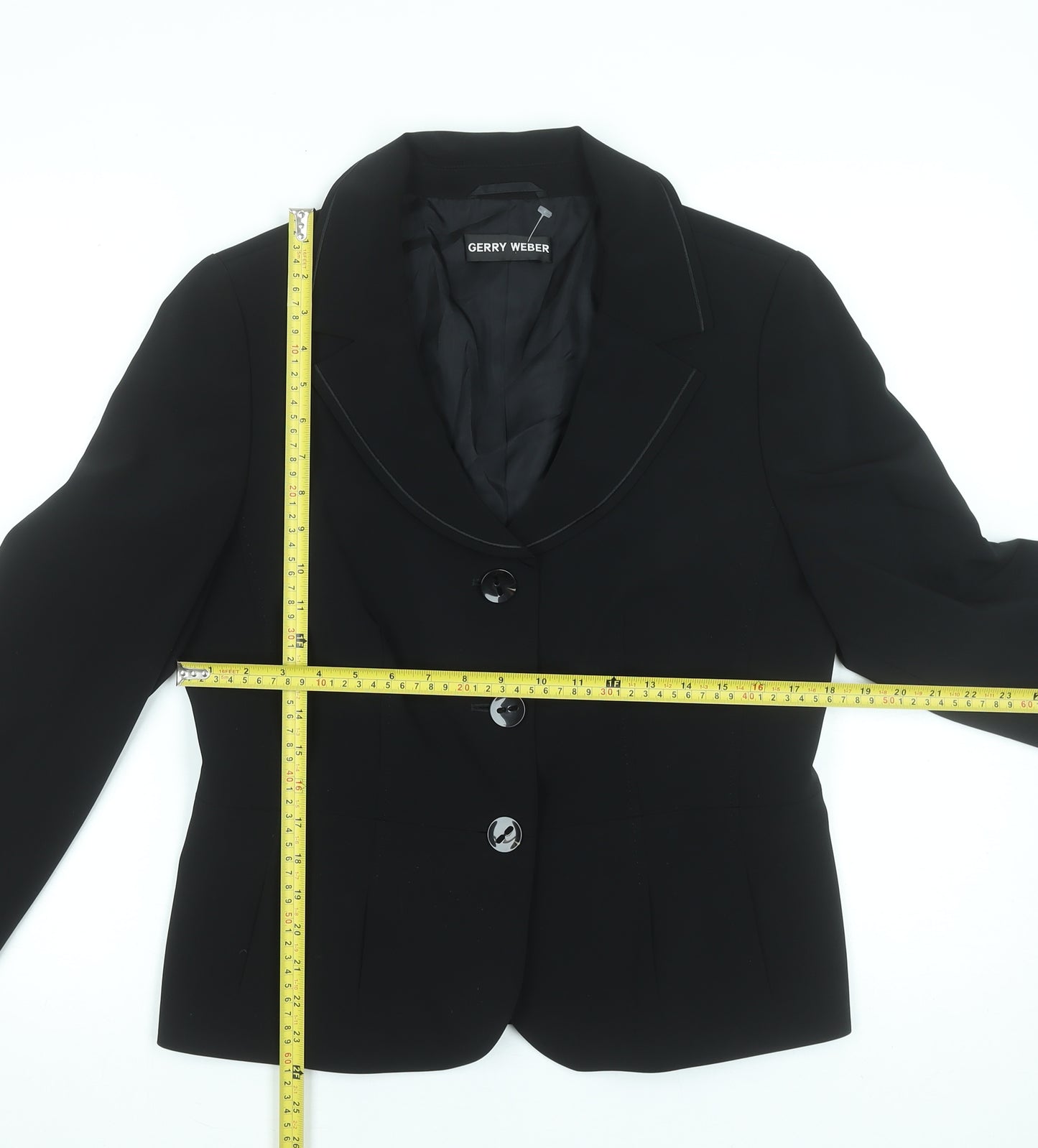 Gerry Weber Women's Black Size 14 Classic Blazer Jacket