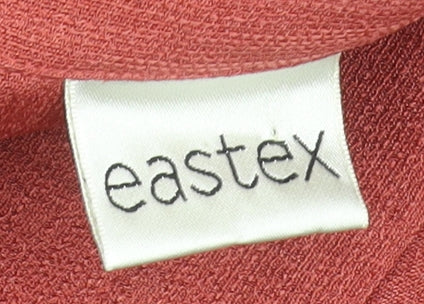 Eastex Women’s Coral Button-Up Blouse UK 16 Classic Short Sleeve Polyester