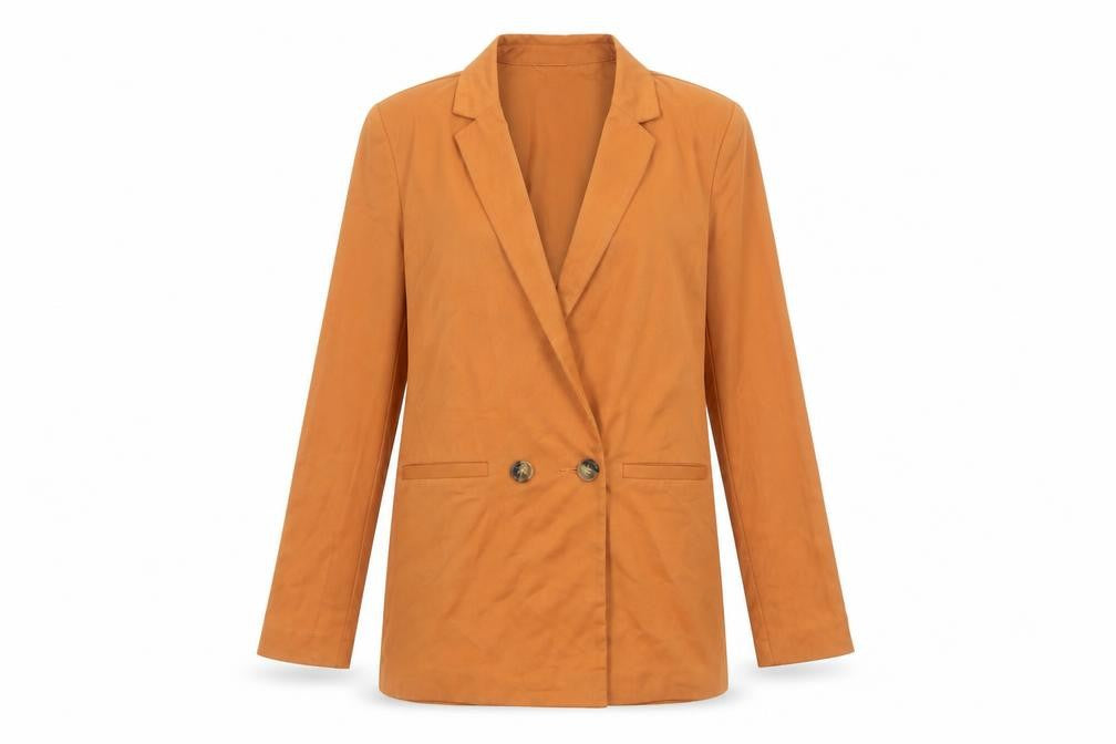 Front view of Primark Women’s Brown Blazer, size UK 6, Regular Fit Polyester Jacket