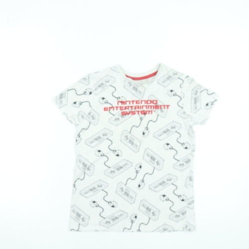 Difuzed Boys White Nintendo NES Controller Graphic Cotton T-Shirt 9-10 Years