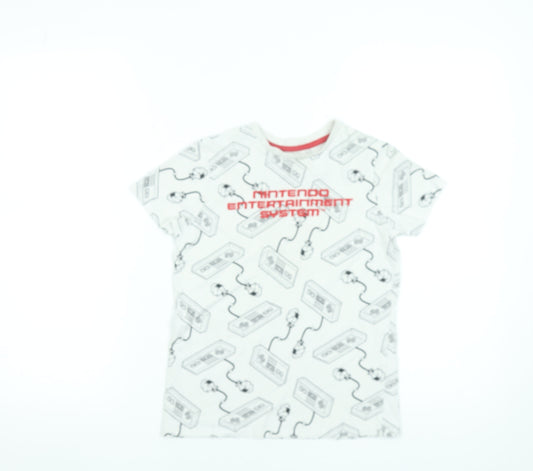 Difuzed Boys White Nintendo NES Controller Graphic Cotton T-Shirt 9-10 Years
