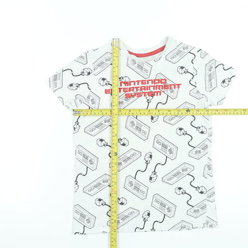 Difuzed Boys White Nintendo NES Controller Graphic Cotton T-Shirt 9-10 Years