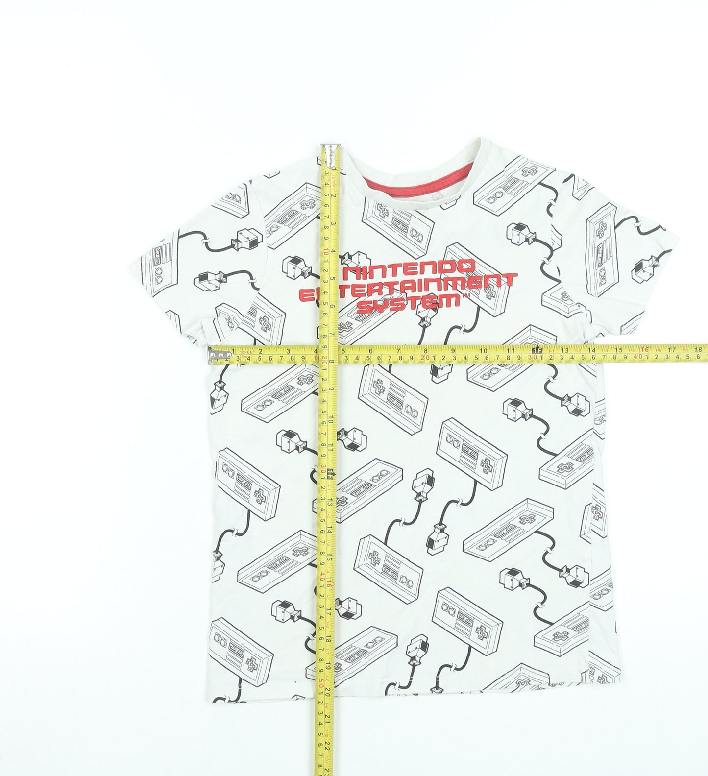 Difuzed Boys White Nintendo NES Controller Graphic Cotton T-Shirt 9-10 Years