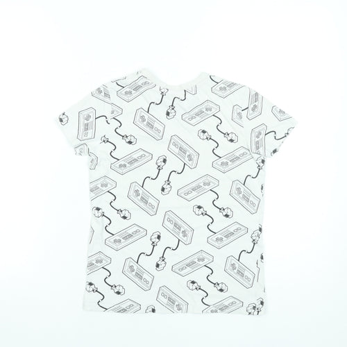 Difuzed Boys White Nintendo NES Controller Graphic Cotton T-Shirt 9-10 Years