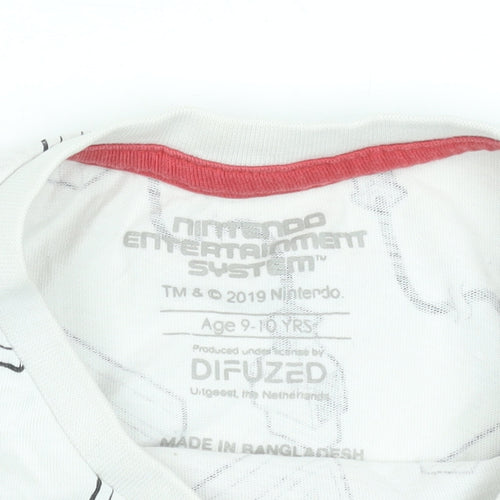 Difuzed Boys White Nintendo NES Controller Graphic Cotton T-Shirt 9-10 Years