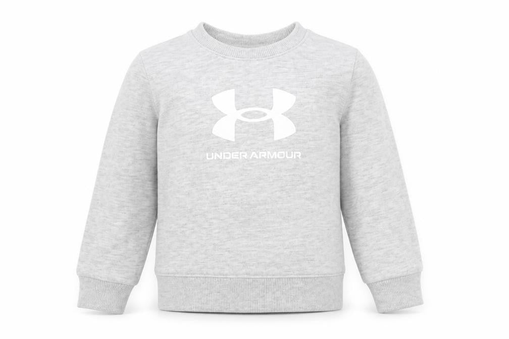 Front view of Under Armour Grey Long Sleeve Pullover Logo T-Shirt 18-24 Months unisex