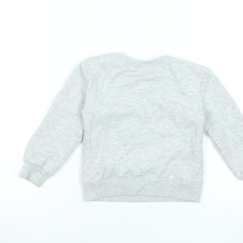 Under Armour Grey Long Sleeve Pullover Logo T-Shirt 18-24 Months Unisex