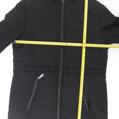 LOFT The Original Women's Black Slim Fit Hooded Puffer Jacket L