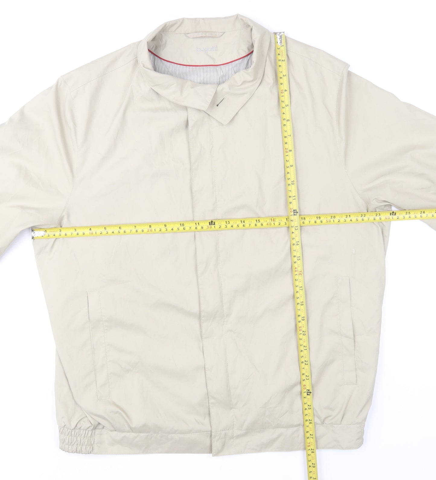 Bugatti Men's Beige Lightweight Basic Jacket Size 42R