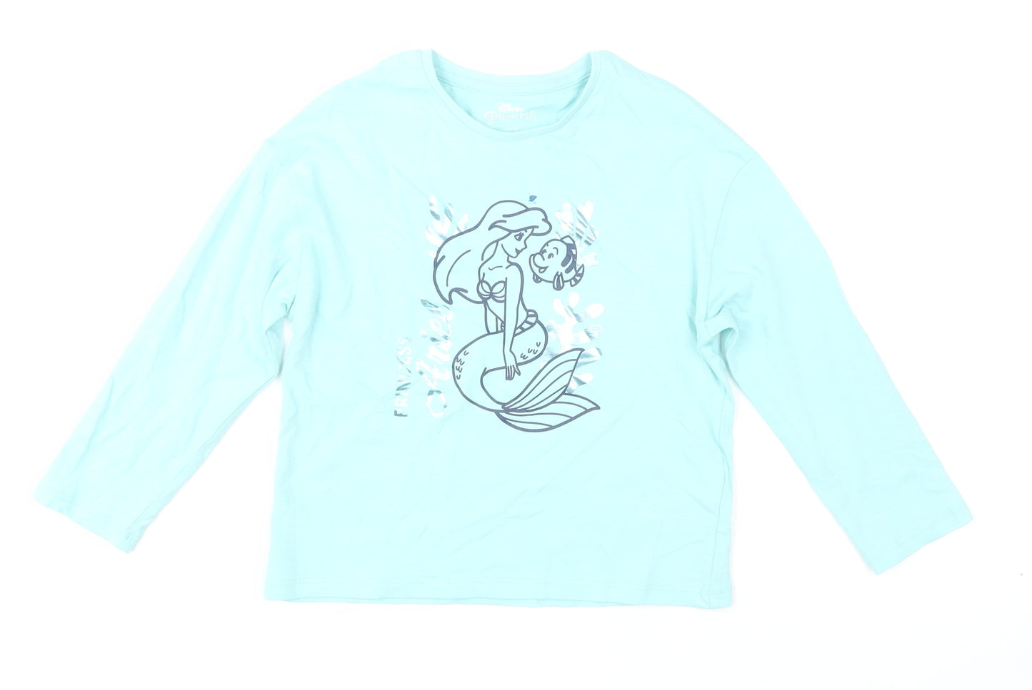 Marks and Spencer Girls Blue Disney Princess Ariel Long Sleeve T-Shirt 5-6Y