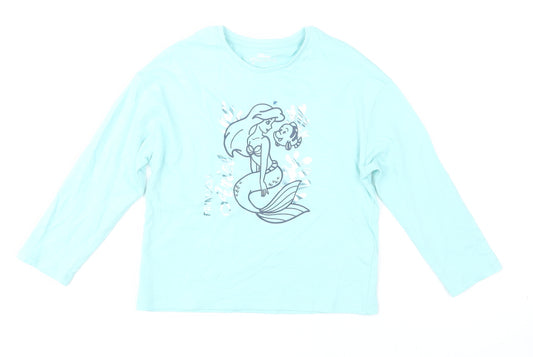 Marks and Spencer Girls Blue Disney Princess Ariel Long Sleeve T-Shirt 5-6Y