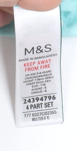 Marks and Spencer Girls Blue Disney Princess Ariel Long Sleeve T-Shirt 5-6Y