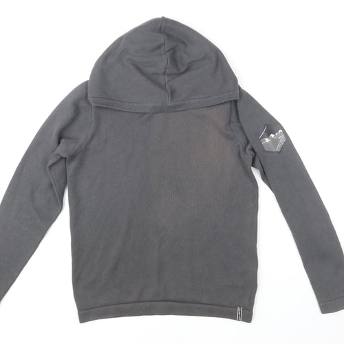 Jack & Jones Boys Grey Hooded Pullover Jumper Size 164 Cotton Blend