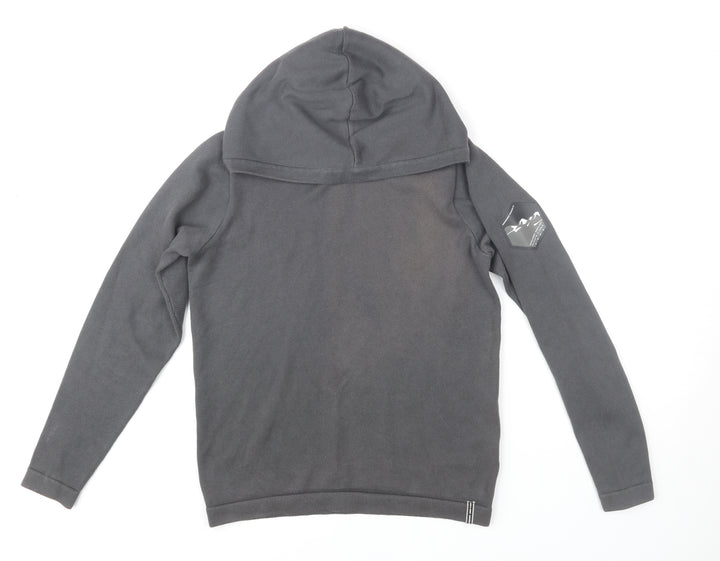 Jack & Jones Boys Grey Hooded Pullover Jumper Size 164 Cotton Blend