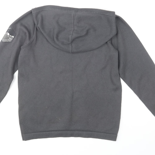 Jack & Jones Boys Grey Hooded Pullover Jumper Size 164 Cotton Blend