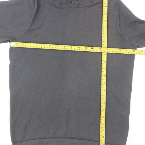 Jack & Jones Boys Grey Hooded Pullover Jumper Size 164 Cotton Blend