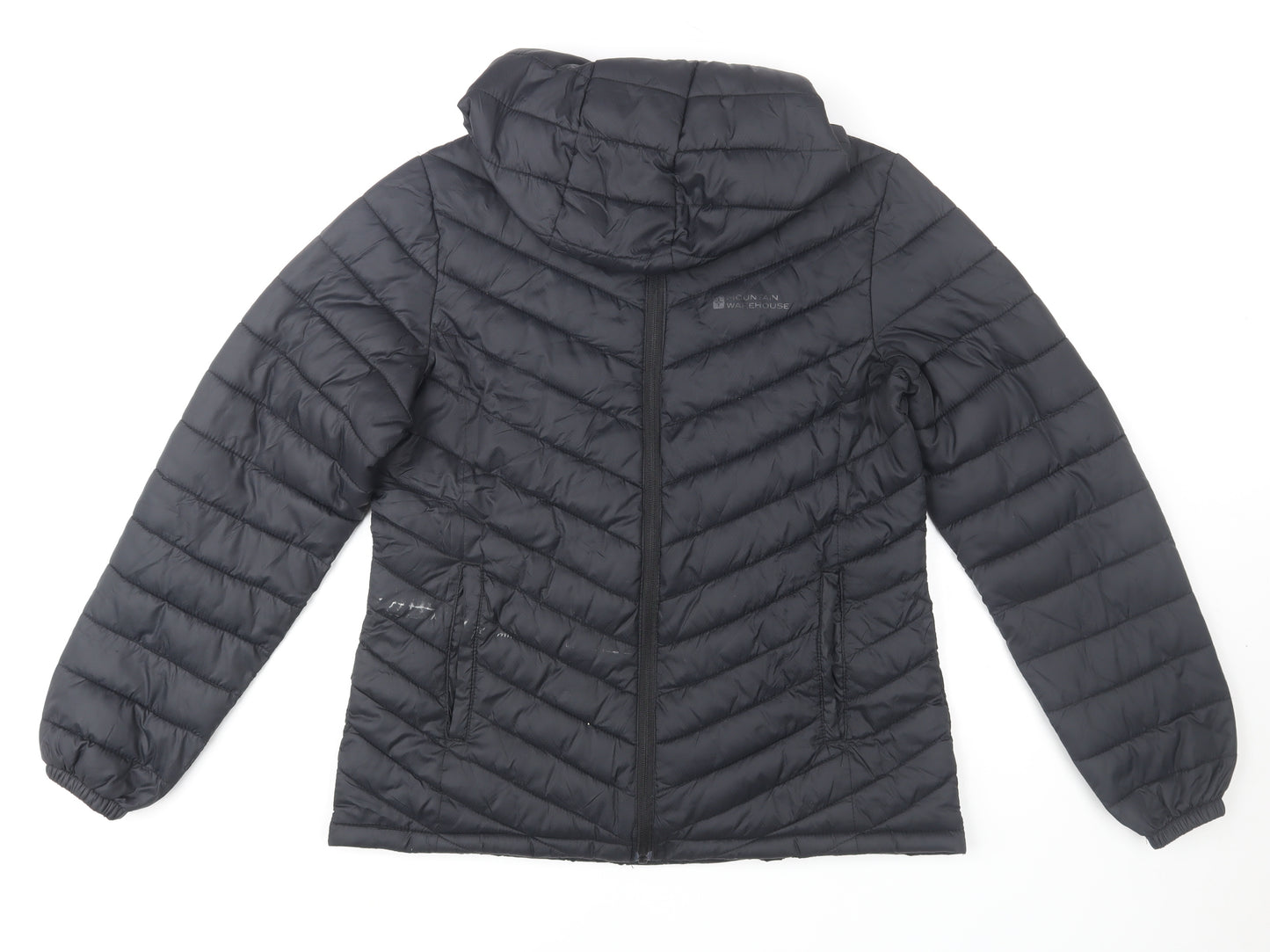Mountain Warehouse Womens Black Size 12 Hooded Puffer Jacket