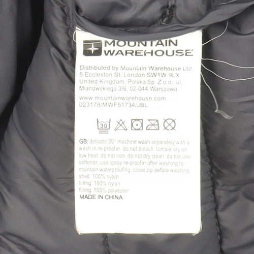Mountain Warehouse Womens Black Size 12 Hooded Puffer Jacket