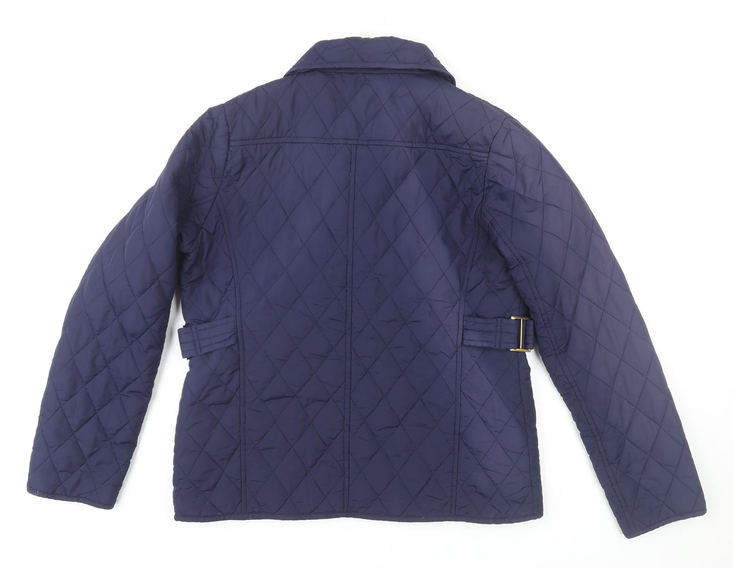 Champion Women's Blue Quilted Mid-Length Jacket Size 12