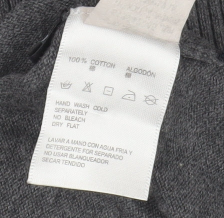 Nautica Men's Grey Cotton Crew Neck Pullover Jumper L