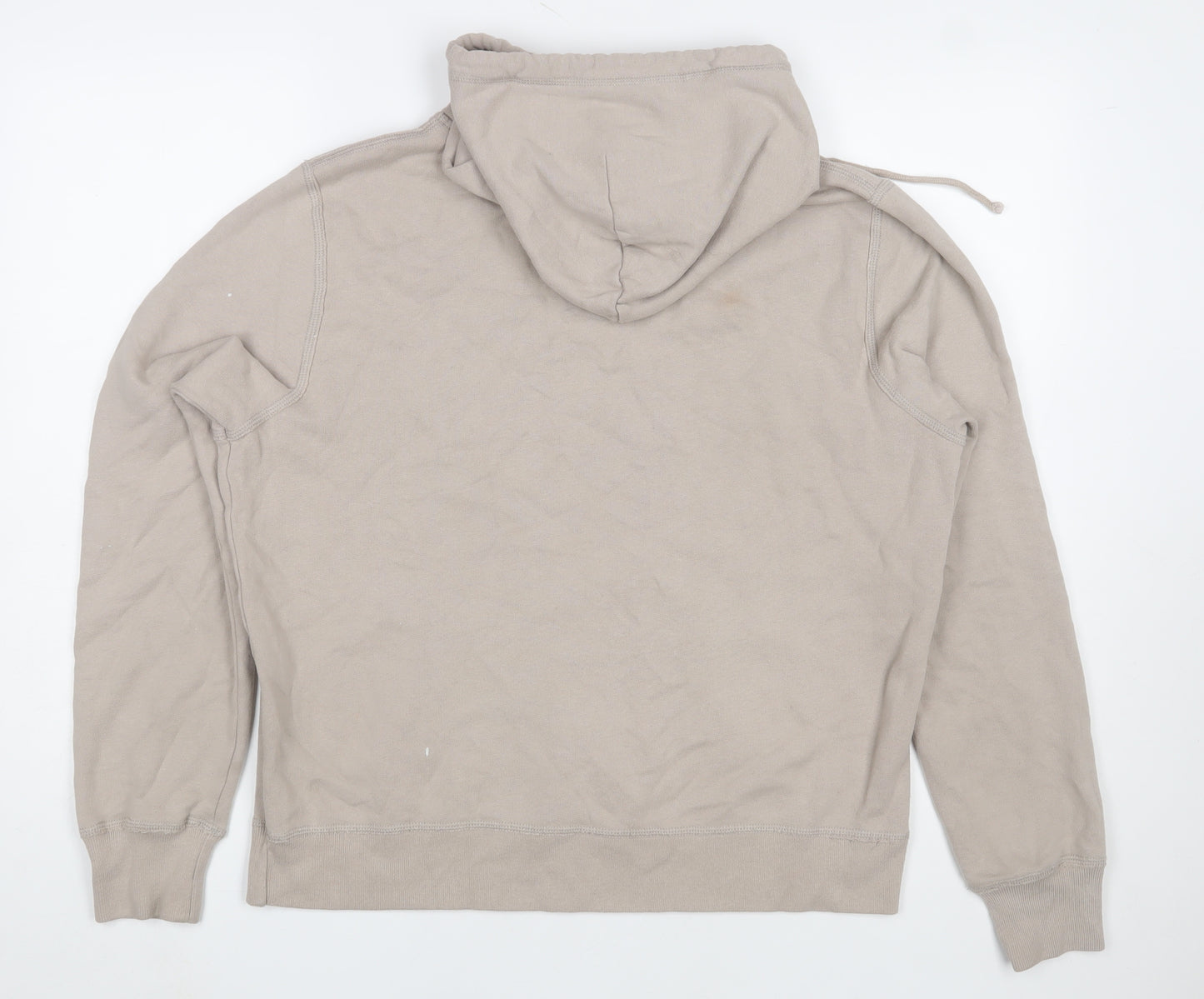 Abercrombie & Fitch Men's Beige Hoodie Large Pullover Soft Fleece