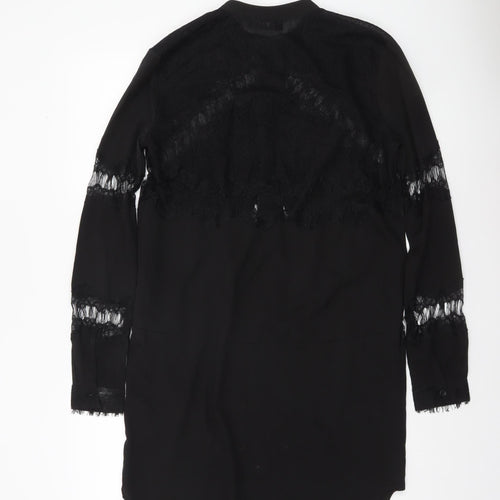 Religion Women’s Black Lace Tunic Blouse XS Long Sleeve Classic Style