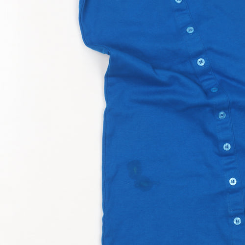 Motel Women’s Blue Collared Short Sleeve Shirt Dress Size S