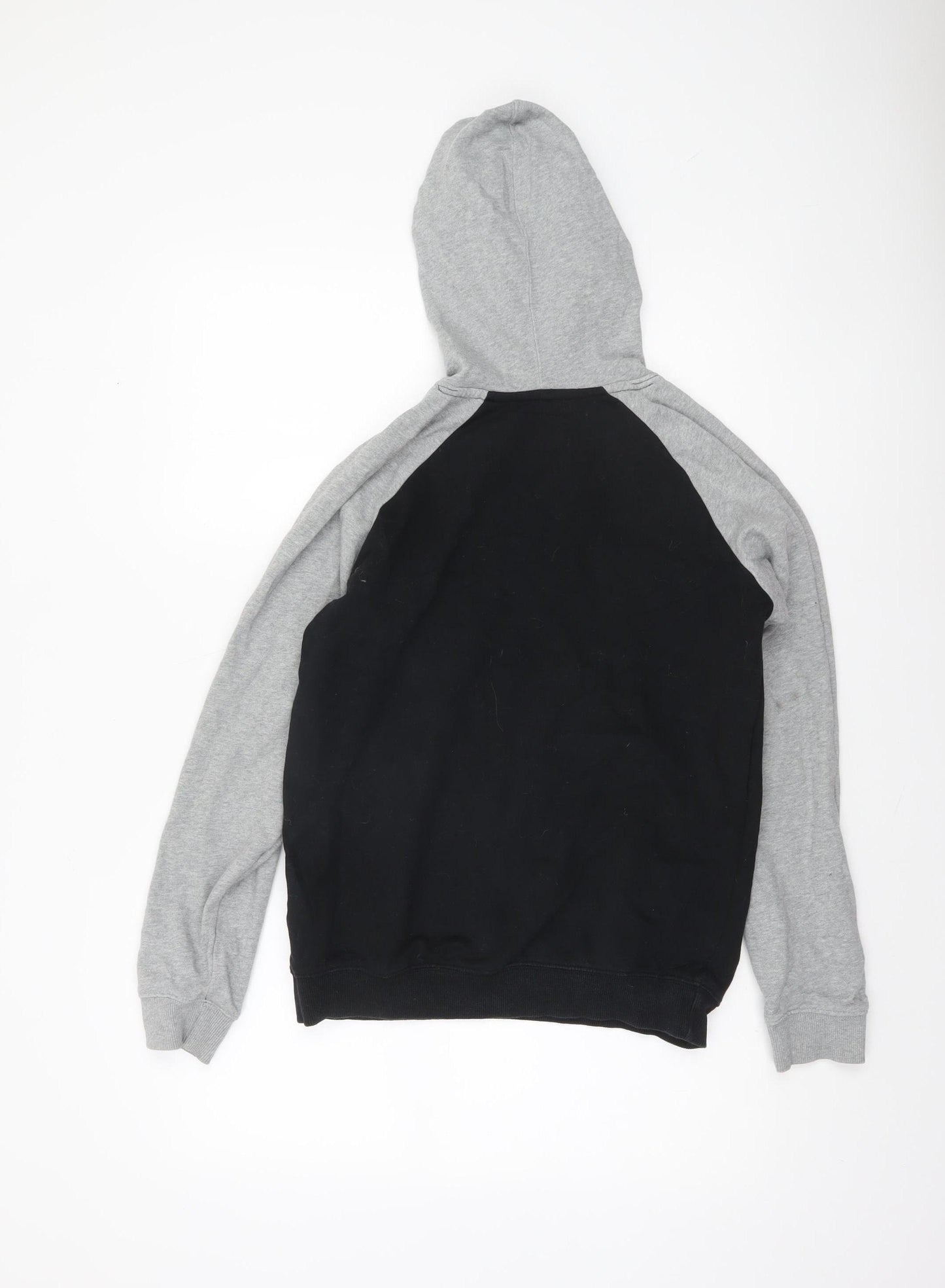 DC Shoes Boys Black Grey Pullover Hoodie Size 14 Cotton Skate Logo