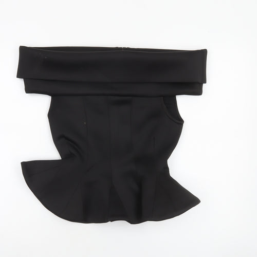 Cari's Closet Women's Black Off Shoulder Peplum Blouse UK 10