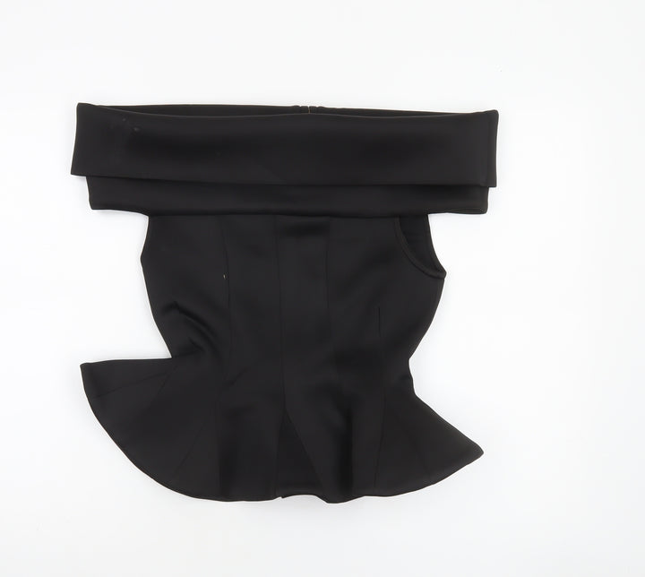 Cari's Closet Women's Black Off Shoulder Peplum Blouse UK 10
